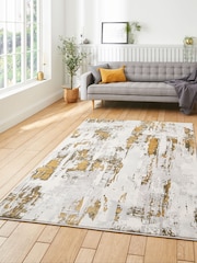Think Rugs Grey Apollo GR579 Modern Abstract Rug - Image 1 of 6