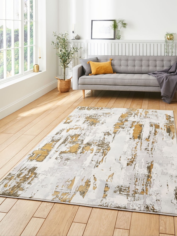 Think Rugs Grey Apollo GR579 Modern Abstract Rug - Image 1 of 6