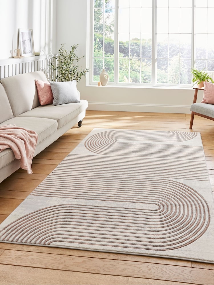 Think Rugs Grey Apollo 2683 Modern Linear Rug - Image 1 of 6