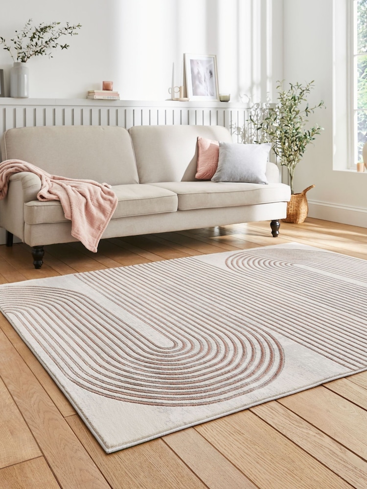 Think Rugs Grey Apollo 2683 Modern Linear Rug - Image 2 of 6