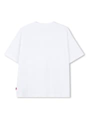 HUGO White Graphic Crew Neck Short Sleeve T-Shirt - Image 2 of 4