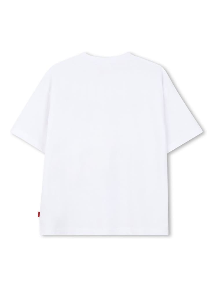 HUGO White Graphic Crew Neck Short Sleeve T-Shirt - Image 2 of 4