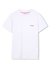 HUGO Black Logo Crew Neck Short Sleeve T-Shirts 2 Pack - Image 4 of 5