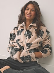 Havregrød Hamish The Highland Cow - Fleece med halv lynlås - Billede 4 af 7