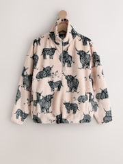 Havregrød Hamish The Highland Cow - Fleece med halv lynlås - Billede 5 af 7