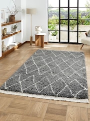 Think Rugs Grey Boho 8280 Berber Rug - Image 1 of 6