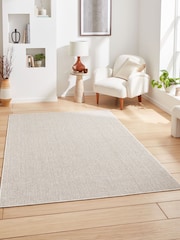 Think Rugs White E6404 Boucle Rug - Image 1 of 6