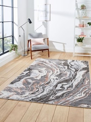 Think Rugs Grey Apollo GR584 Modern Abstract Rug - Image 1 of 6