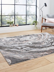 Think Rugs Grey Apollo GR584 Modern Abstract Rug - Image 2 of 6