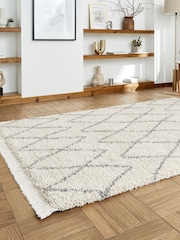 Think Rugs Cream Boho 8280 Berber Rug - Image 2 of 6