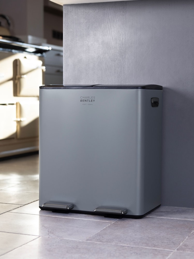 Charles Bentley Grey 30L Double Compartment Kitchen 40 Litre 15L - Image 1 of 6 Charles Bentley Grey 30L Double Compartment Kitchen 40 Litre 15L - Image 1 of 6