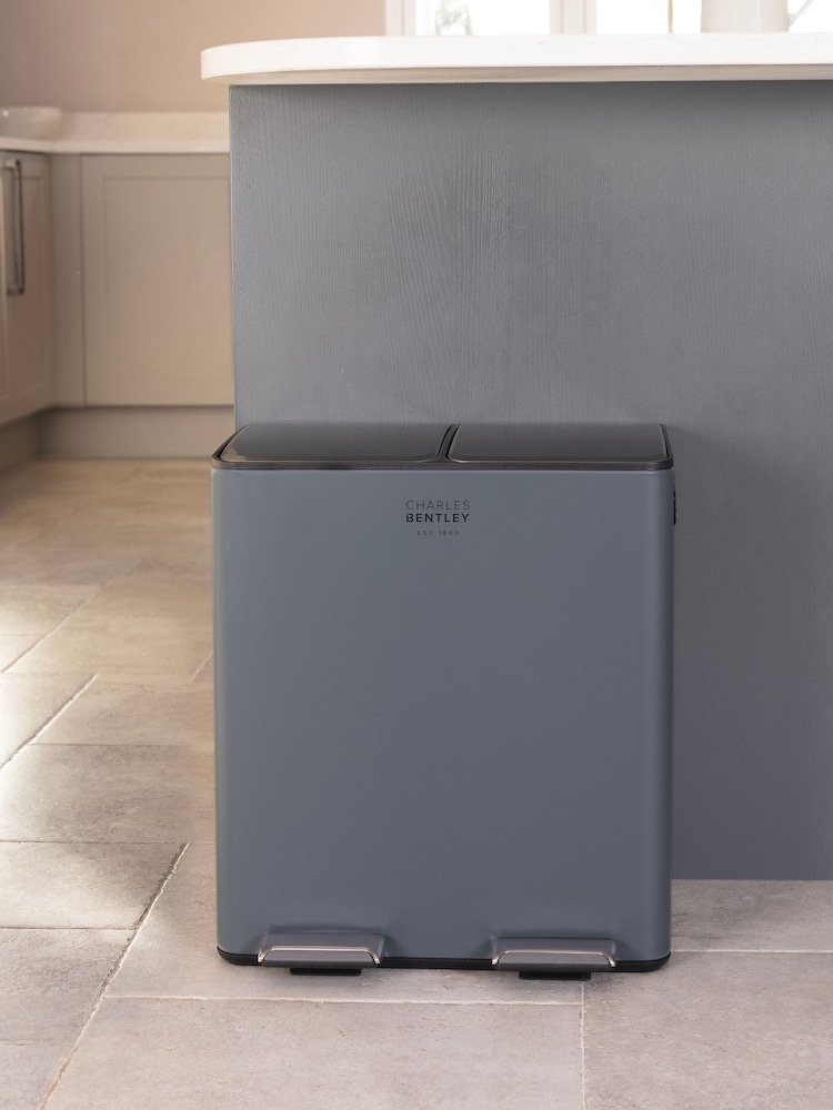 Charles Bentley Grey 30L Double Compartment Kitchen 40 Litre 15L - Image 2 of 6 Charles Bentley Grey 30L Double Compartment Kitchen 40 Litre 15L - Image 2 of 6