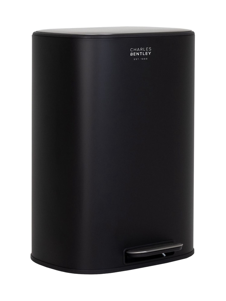 Charles Bentley Black 50L Pedal Kitchen Bin - Image 2 of 5 Charles Bentley Black 50L Pedal Kitchen Bin - Image 2 of 5