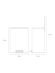 Charles Bentley Black 50L Pedal Kitchen Bin - Image 5 of 5