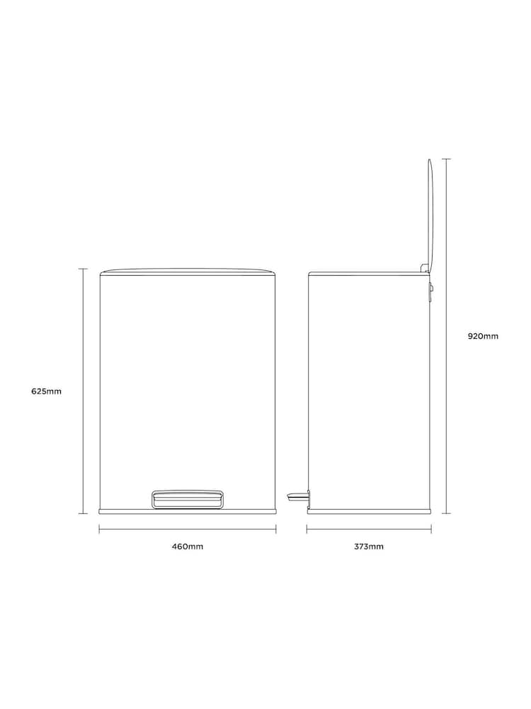 Charles Bentley Black 50L Pedal Kitchen Bin - Image 5 of 5 Charles Bentley Black 50L Pedal Kitchen Bin - Image 5 of 5