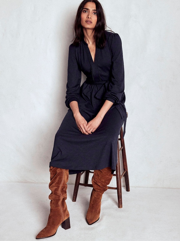 Boden Blue Naomi Long Sleeve Midi Dress - Image 1 of 5 Boden Blue Naomi Long Sleeve Midi Dress - Image 1 of 5