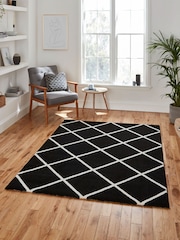 Think Rugs Black Brooklyn BRK35 Modern Geometric Rug - Image 1 of 6