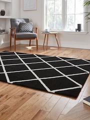 Think Rugs Black Brooklyn BRK35 Modern Geometric Rug - Image 2 of 6