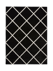 Think Rugs Black Brooklyn BRK35 Modern Geometric Rug - Image 3 of 6