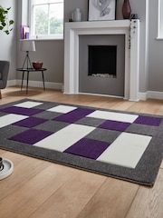 Think Rugs Grey Brooklyn BRK04 Modern Geometric Rug - Image 2 of 6