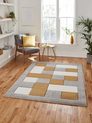 Think Rugs Grey Brooklyn BRK04 Modern Geometric Rug - Image 1 of 6