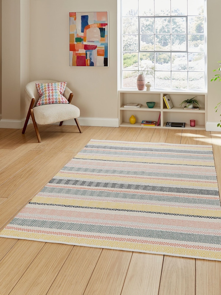 Think Rugs Pastel Multi Cascade 29898 Modern Geometric Rug - Image 1 of 6
