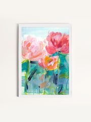 Laura Ashley Pink Abstract Peonies Medium Frame - Image 2 of 4