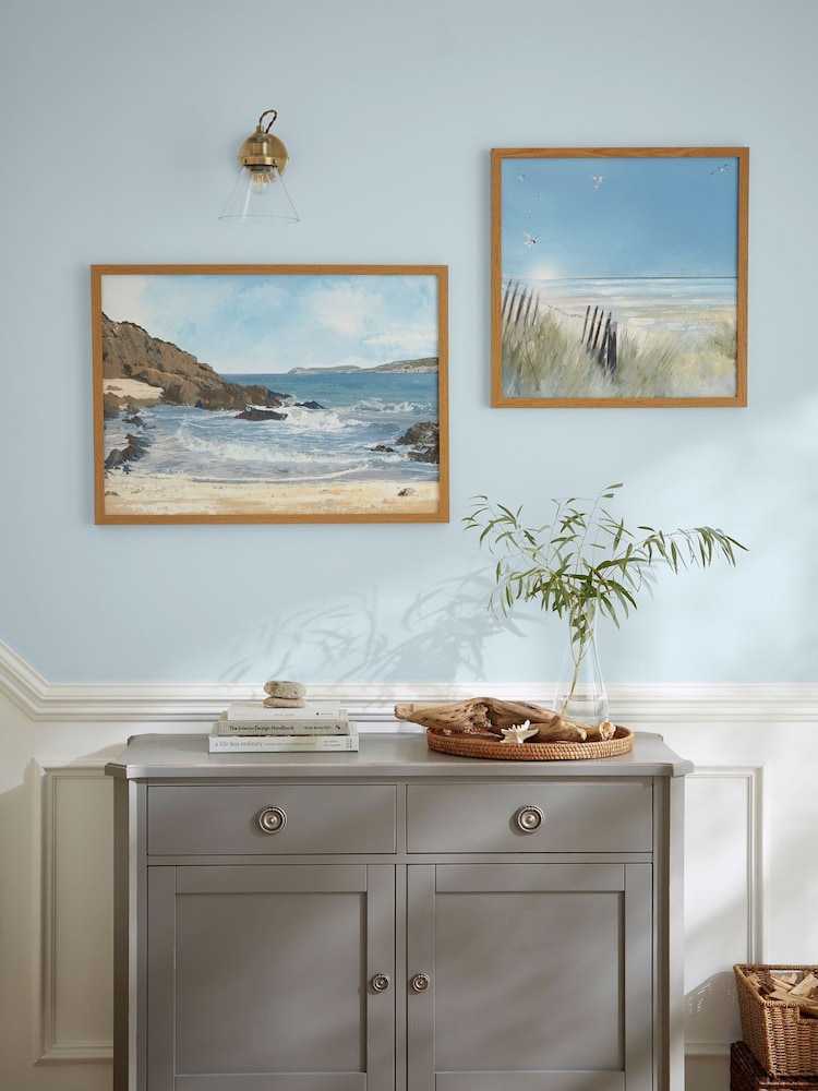Laura Ashley Blue Rocky Cove Wood Large Frame - Image 1 of 4