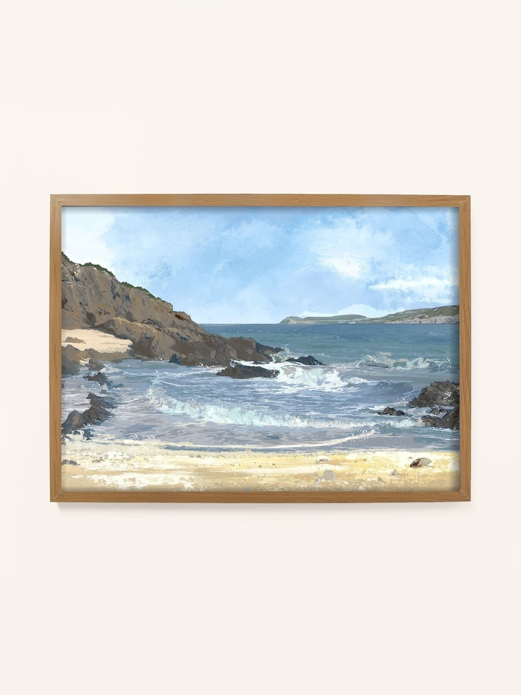Laura Ashley Blue Rocky Cove Wood Large Frame - Image 2 of 4