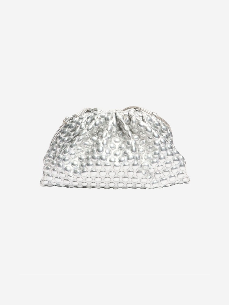 Sign of the Times Silver Bottega Veneta Metallic Bubblewrap Pouch Bag - Image 2 of 4 Sign of the Times Silver Bottega Veneta Metallic Bubblewrap Pouch Bag - Image 2 of 4