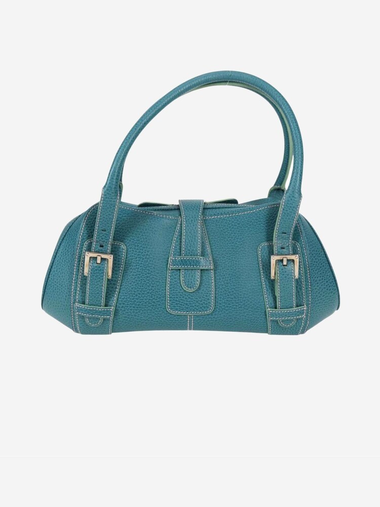 Sign of the Times Blue Loewe Sender Leather Top Handle Bag - Image 2 of 10