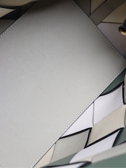 Sign of the Times Green Loewe Surplus Leather Woven Basket Bag - Image 5 of 7