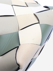 Sign of the Times Green Loewe Surplus Leather Woven Basket Bag - Image 6 of 7