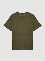 Reiss Thyme Green Langley Relaxed-Fit Crew-Neck T-Shirt - Image 2 of 7