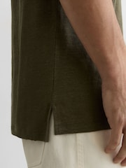 Reiss Thyme Green Langley Relaxed-Fit Crew-Neck T-Shirt - Image 6 of 7