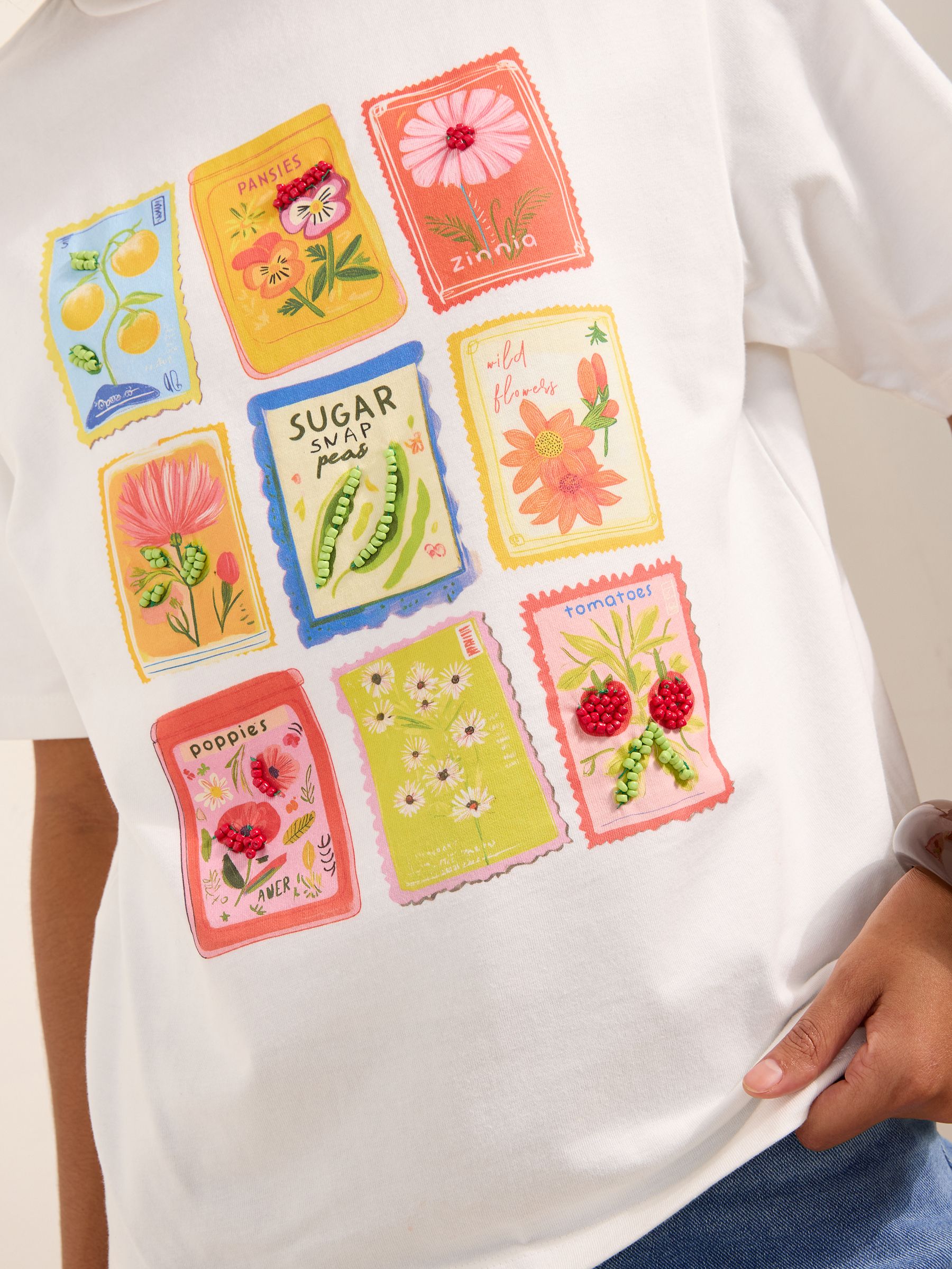 Buy Friends Like These Ivory Seedling Graphic T-Shirt from Next USA