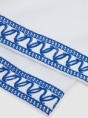 Белый - Reiss Yuma Cotton-Blend Towelling Embroidered Shorts - Изображение 7 7