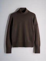 The Set 3 Pack Fine Knit Roll Neck Jumpers Black/Chocolate Brown/Taupe Brown - Image 11 of 15