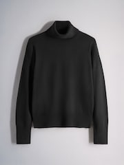 The Set 3 Pack Fine Knit Roll Neck Jumpers Black/Chocolate Brown/Taupe Brown - Image 13 of 15