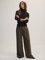 The Set 3 Pack Fine Knit Roll Neck Jumpers Black/Chocolate Brown/Taupe Brown - Image 5 of 15