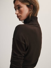 The Set 3 Pack Fine Knit Roll Neck Jumpers Black/Chocolate Brown/Taupe Brown - Image 9 of 15