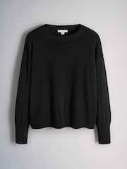 The Set 2 Pack Fine Knitted Crew Neck Jumpers Cinder Brown/Black - Image 3 of 5