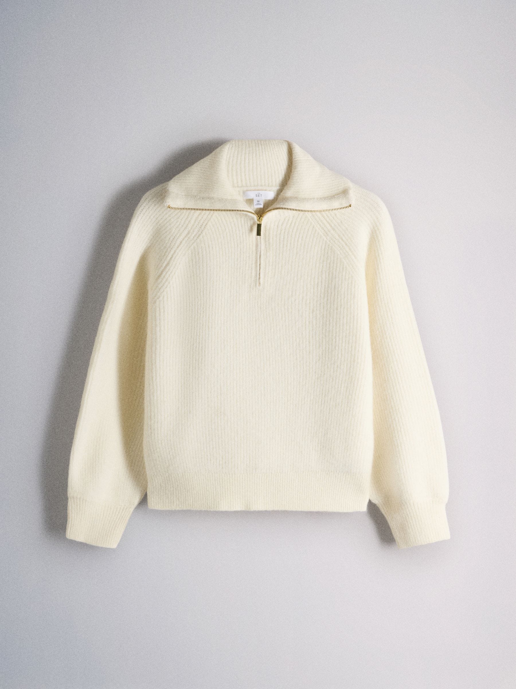 The Set 2 Pack Quarter Zip Jumpers With Wool - Creme  Mink Marl/Brown - Regular - SIP Still Life
