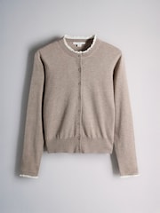 The Set 2 Pack Frill Neck Cardigans With Wool - 9суретінің 6 суреті