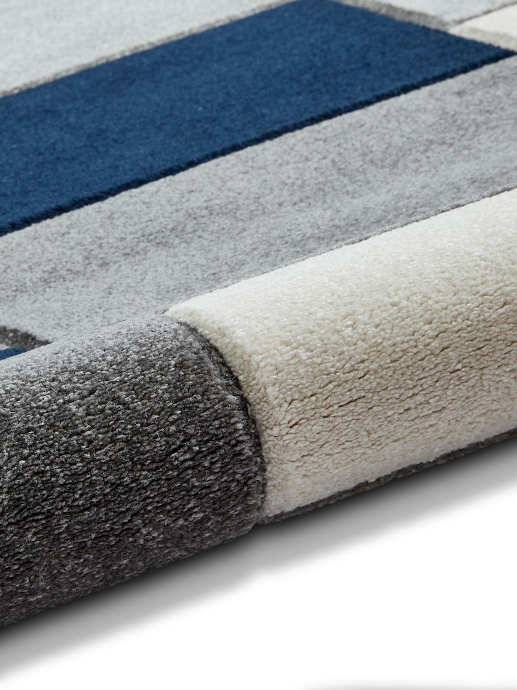 Think Rugs Grey Matrix MT61 Modern Geometric Rug - Image 6 of 6