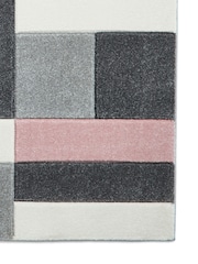 Think Rugs Grey Matrix MT61 Modern Geometric Rug - Image 4 of 6