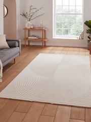 Think Rugs Cream Flores 1924 Modern Rug - Image 1 of 6