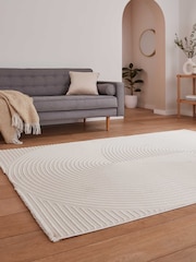 Think Rugs Cream Flores 1924 Modern Rug - Image 2 of 6