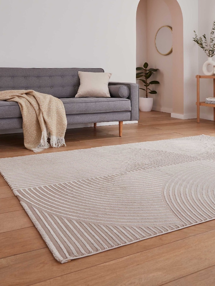 Think Rugs Mink Flores 1924 Modern Rug - Image 2 of 6