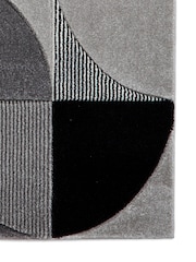 Think Rugs Grey Matrix MT63 Modern Geometric Rug - Image 4 of 6